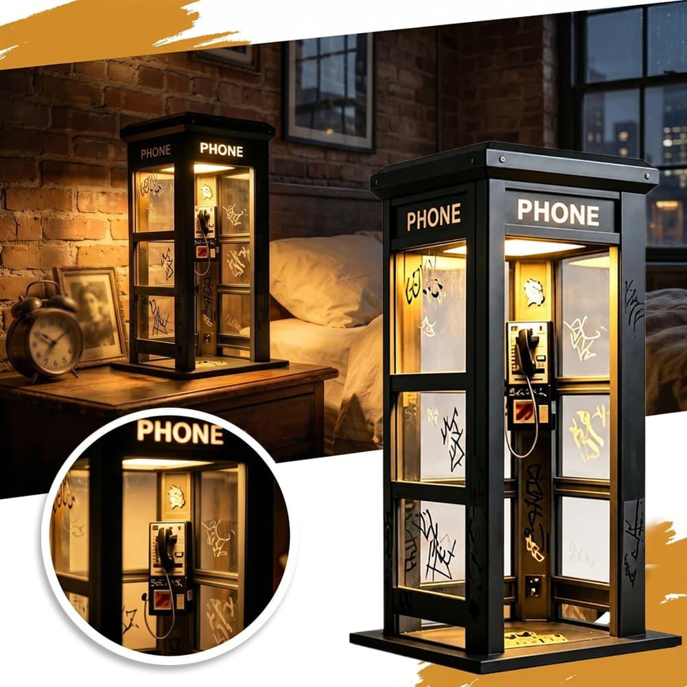 Lighting Table Decor - Retro Graffiti Phone Booth Table Lamp