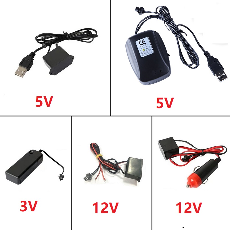 Lighting Bolt Decor - DC 12V EL Line USB Cigarette