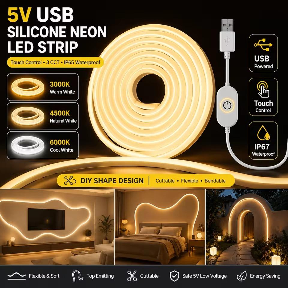 Silicone USB LED Strip Light F - Lighting Bolt Decor recension och pris
