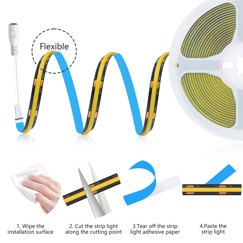 320LEDs COB LED Strip Light 12 - Decor Lighting Uk recension och pris