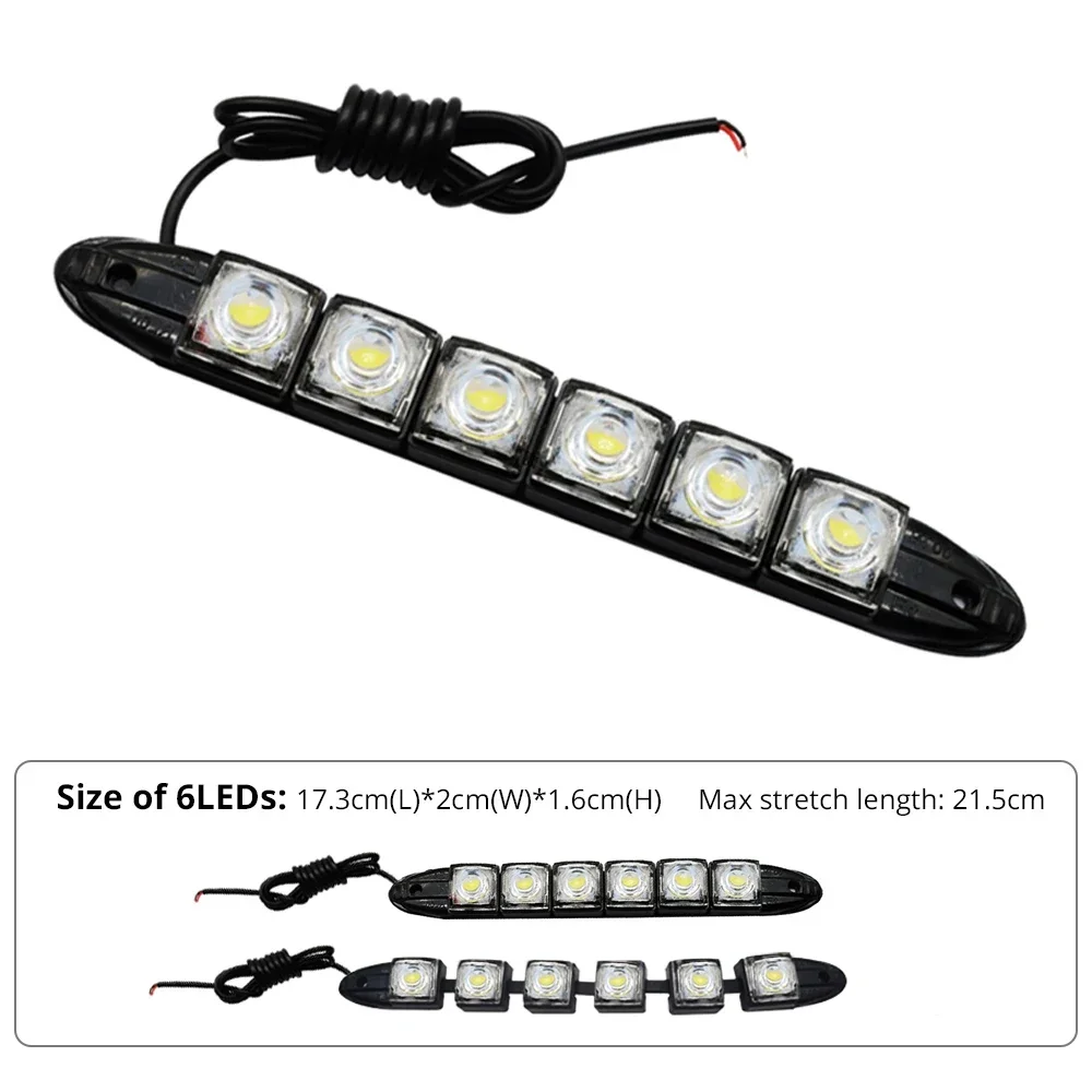 2PCS LED Waterproof DRL Light  - Lighting Bolt Decor recension och pris