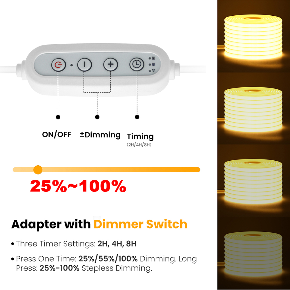 10 Colors Dimmable 220V COB LE - Decor Lighting Hours recension och pris