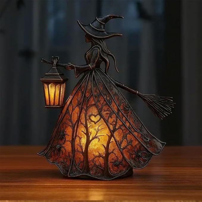 Witch Resin Tabletop Night Lig - Lighting Table Decor recension och pris