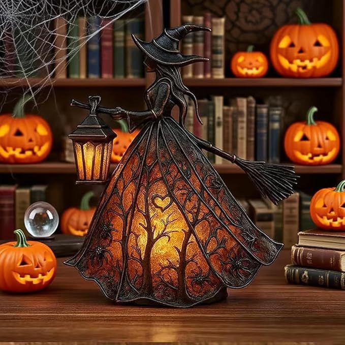 Witch Resin Tabletop Night Lig - Lighting Table Decor recension och pris