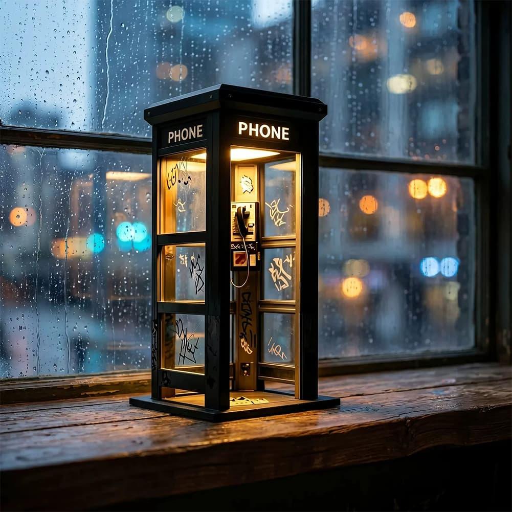 Retro Graffiti Phone Booth Tab - Lighting Table Decor recension och pris