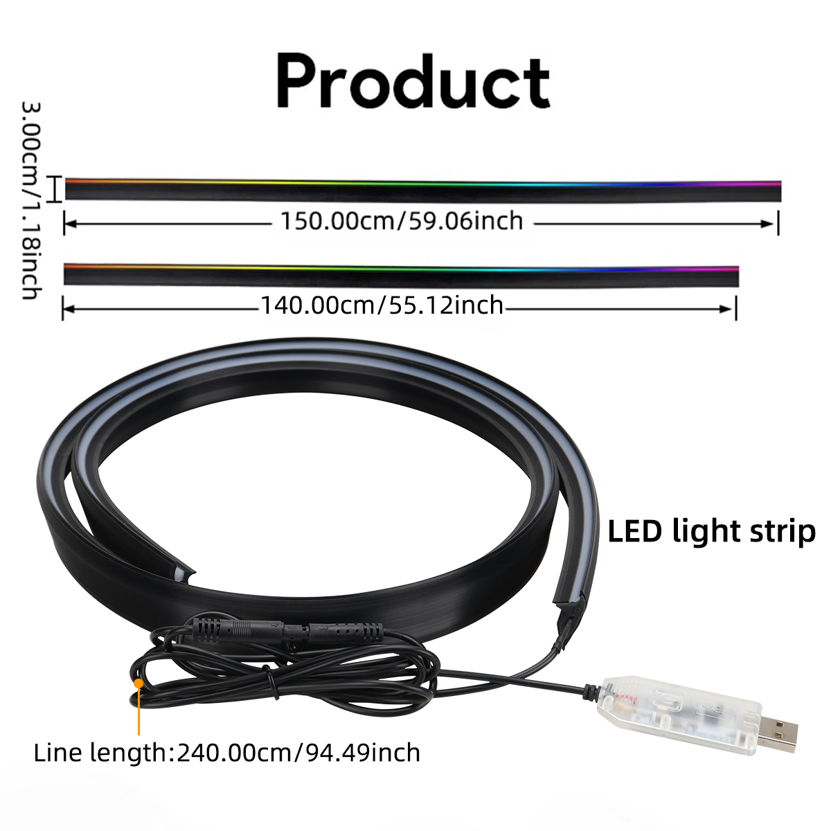 140/150CM Symphony Car Instrum - Lighting Bolt Decor recension och pris