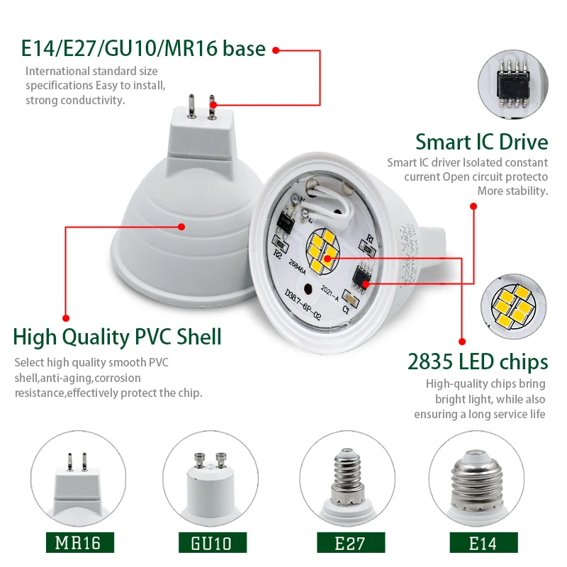 10pcs LED Bulbs E27/E14 MR16 G - Decor Lighting Hours recension och pris