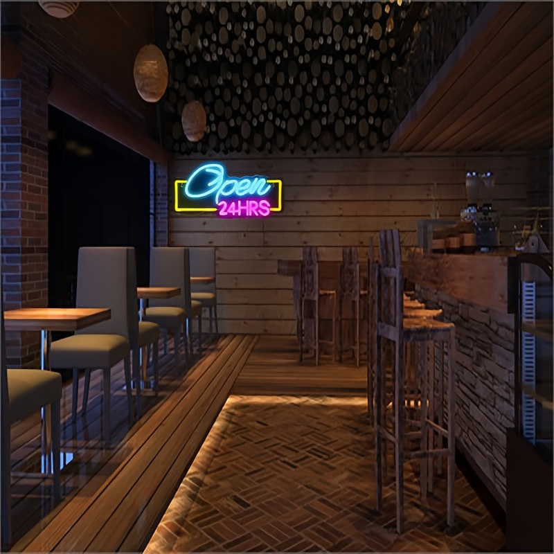 Open 24 Hours Led Neon Signs L - Decor Lighting Opening Hours recension och pris