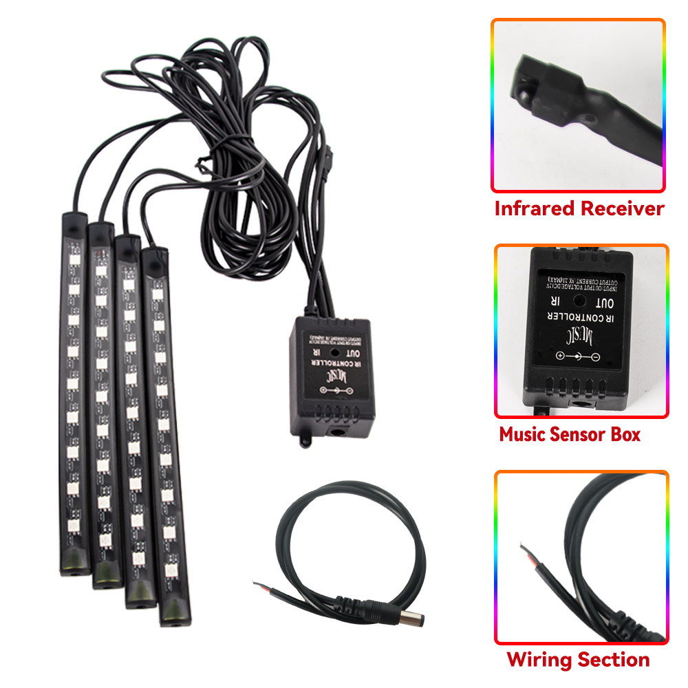 RGB LED Motorcycle Atmosphere  - Lighting Bolt Decor recension och pris