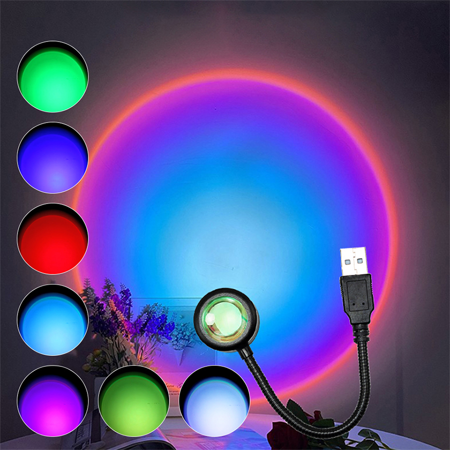 USB LED Sunset Lamp Projector  - Decor Lighting Hours recension och pris