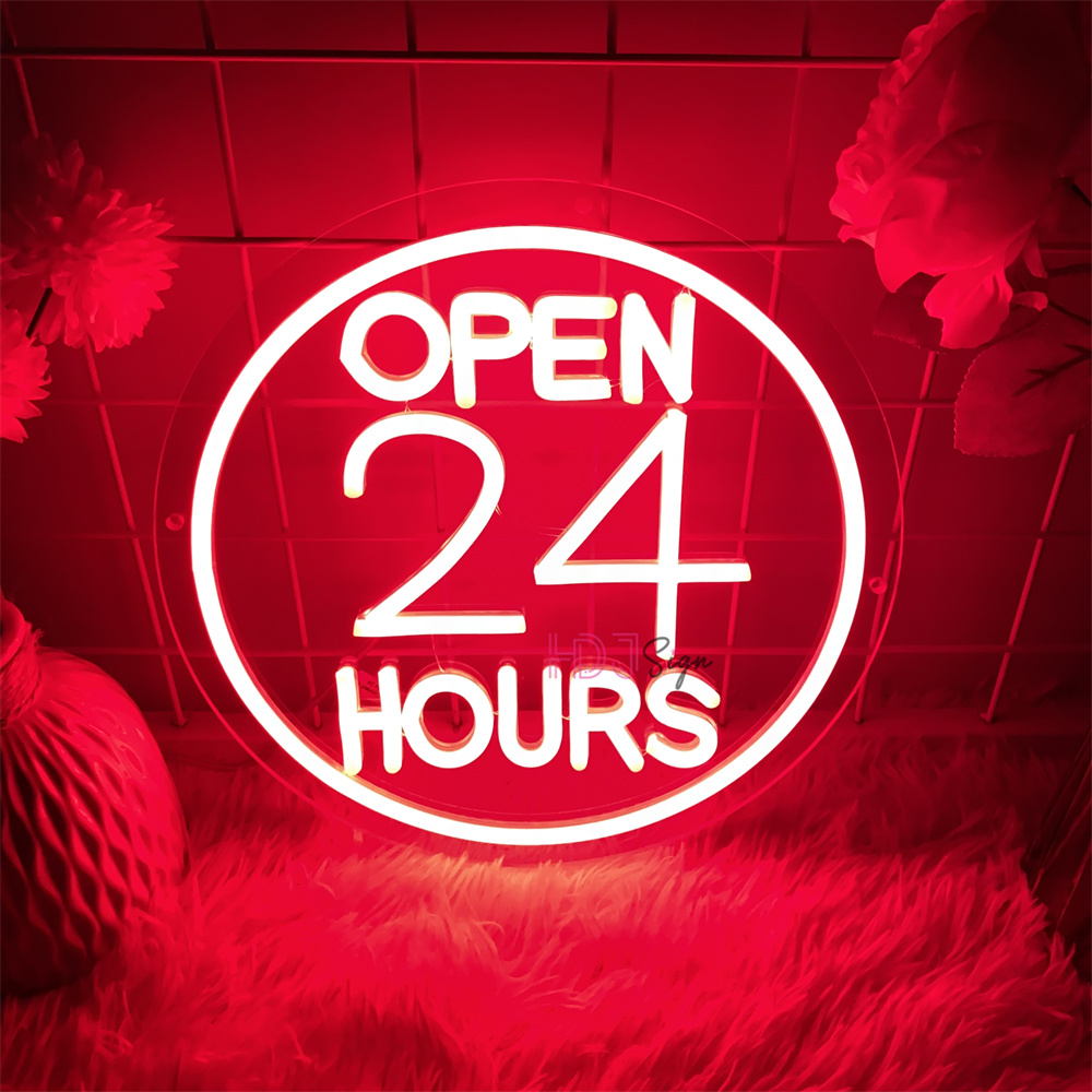 Neon Led Signs open 24 hour Co - Decor Lighting Opening Hours recension och pris