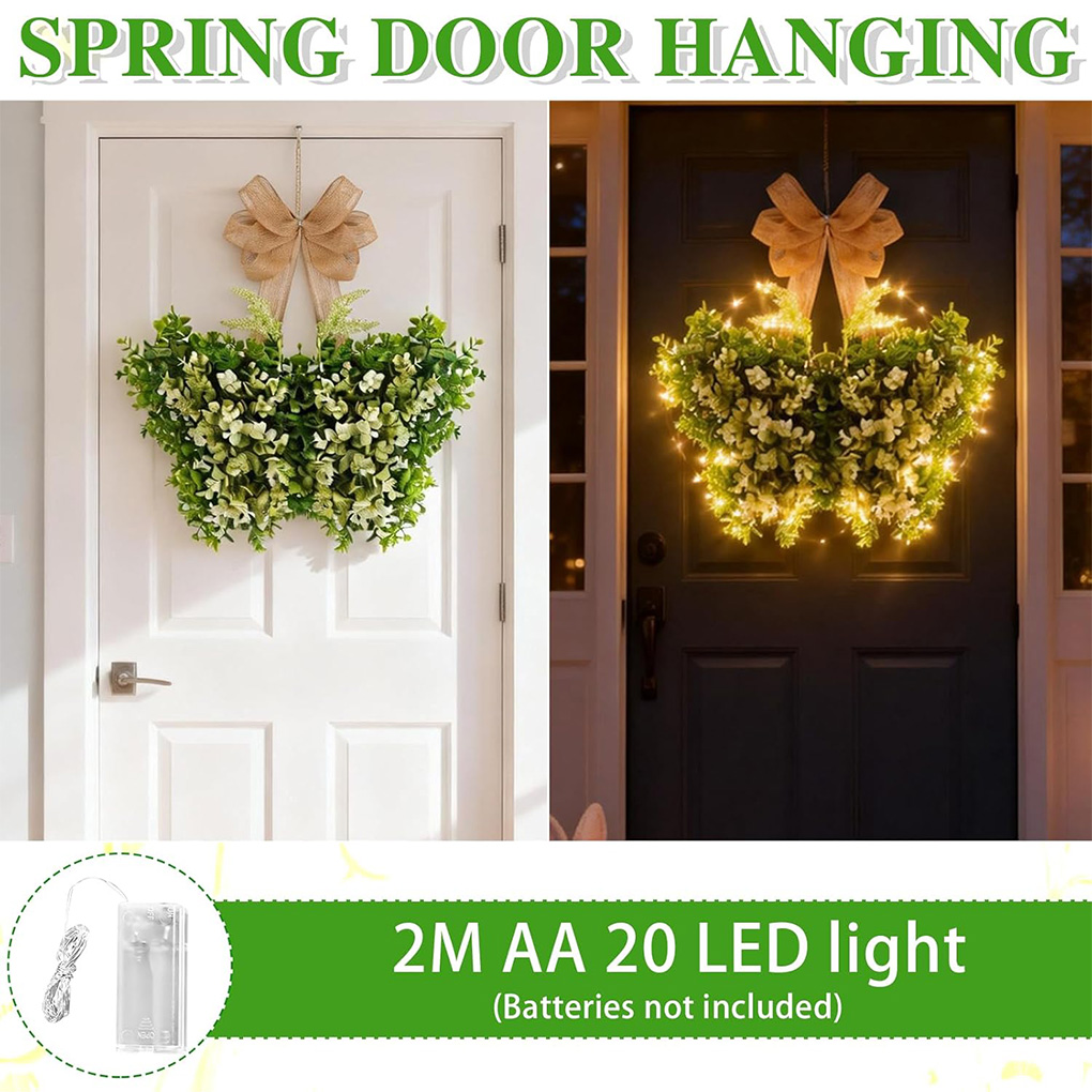 Spring Lighted Wreath Door Rin - Elements Lighting Decor recension och pris