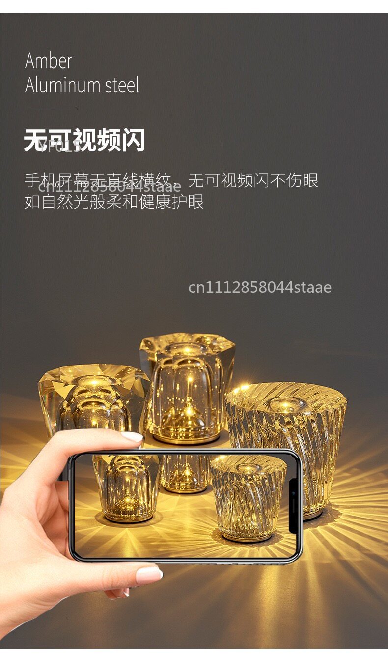 USB Rechargeable Crystal Table - Restaurant Lighting Decoration recension och pris