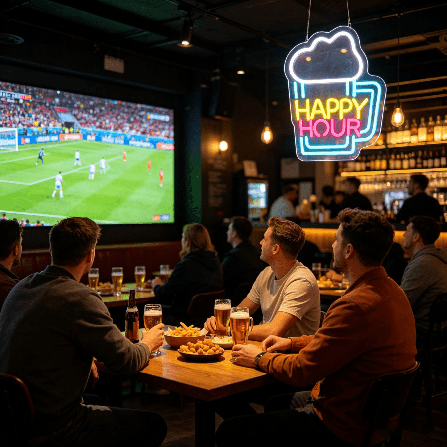 Happy Hour Beer Mug LED Wall L - Decor Lighting Opening Hours recension och pris