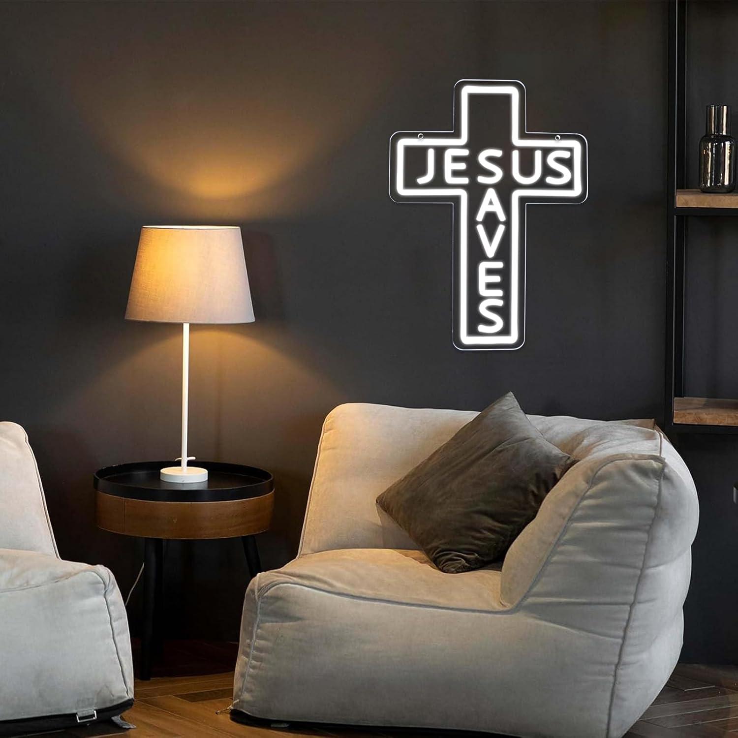 Jesus Saves Cross Neon Signs U - Restaurant Lighting Decoration recension och pris