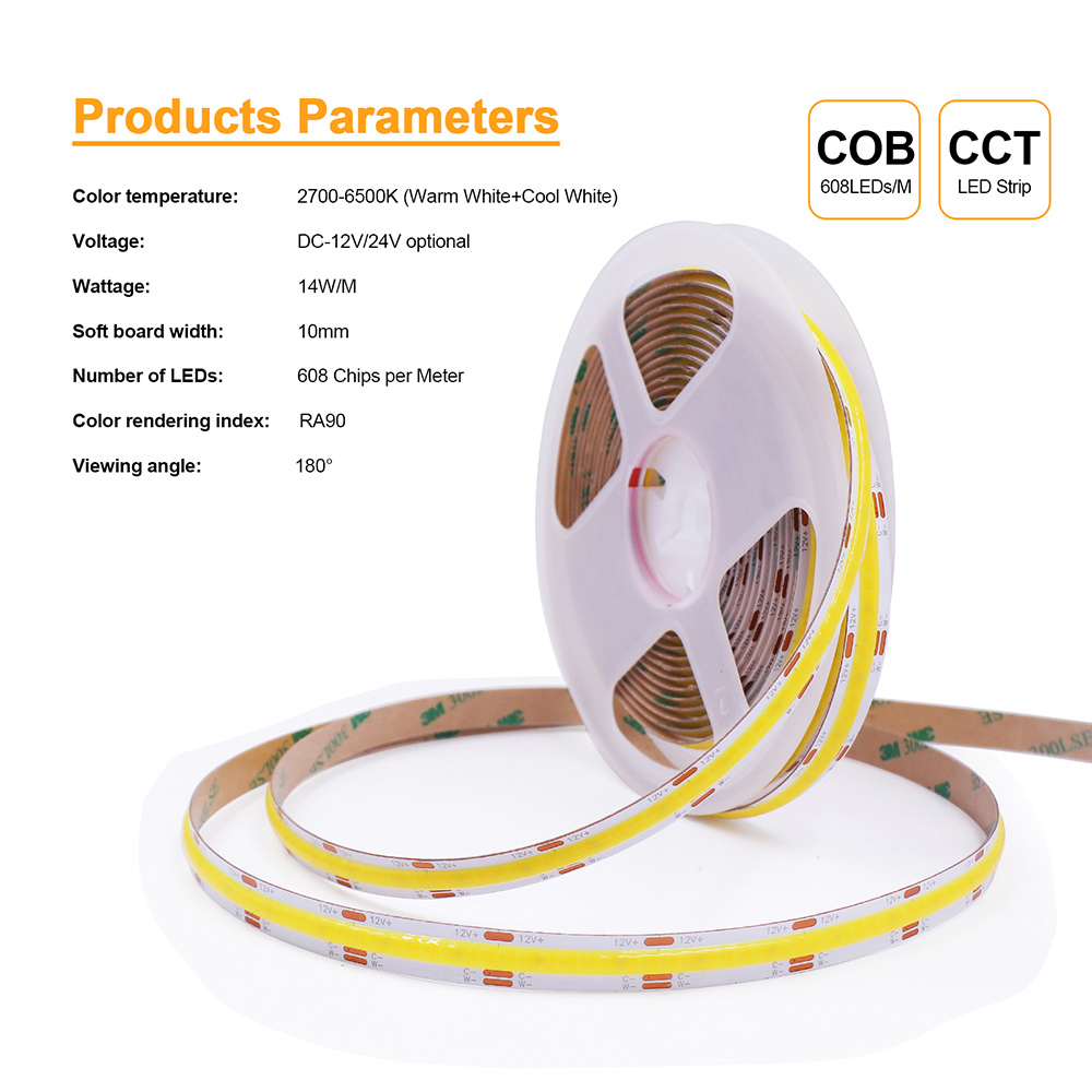 12V 24V COB CCT Led Strip Ligh - Decor Lighting Hours recension och pris
