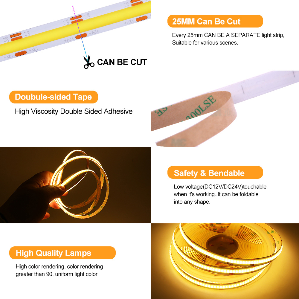 12V 24V COB CCT Led Strip Ligh - Decor Lighting Hours recension och pris