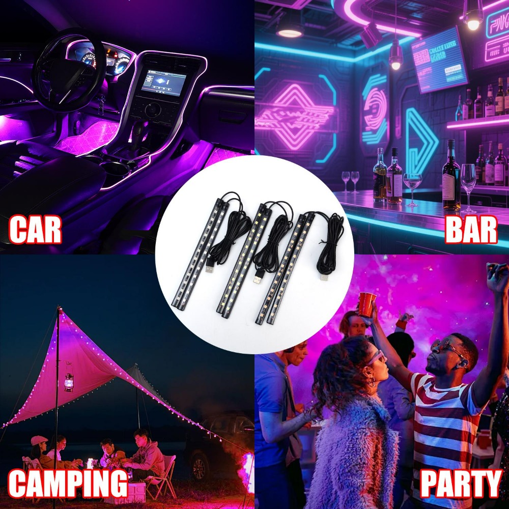 USB Car LED Strip Light Interi - Lighting Bolt Decor recension och pris