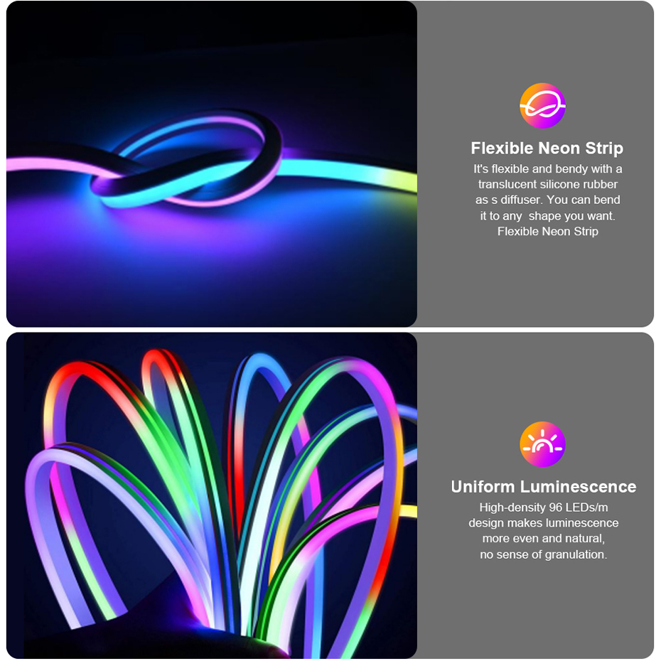 12V RGBIC LED Neon Light Strip - Decor Lighting Uk recension och pris