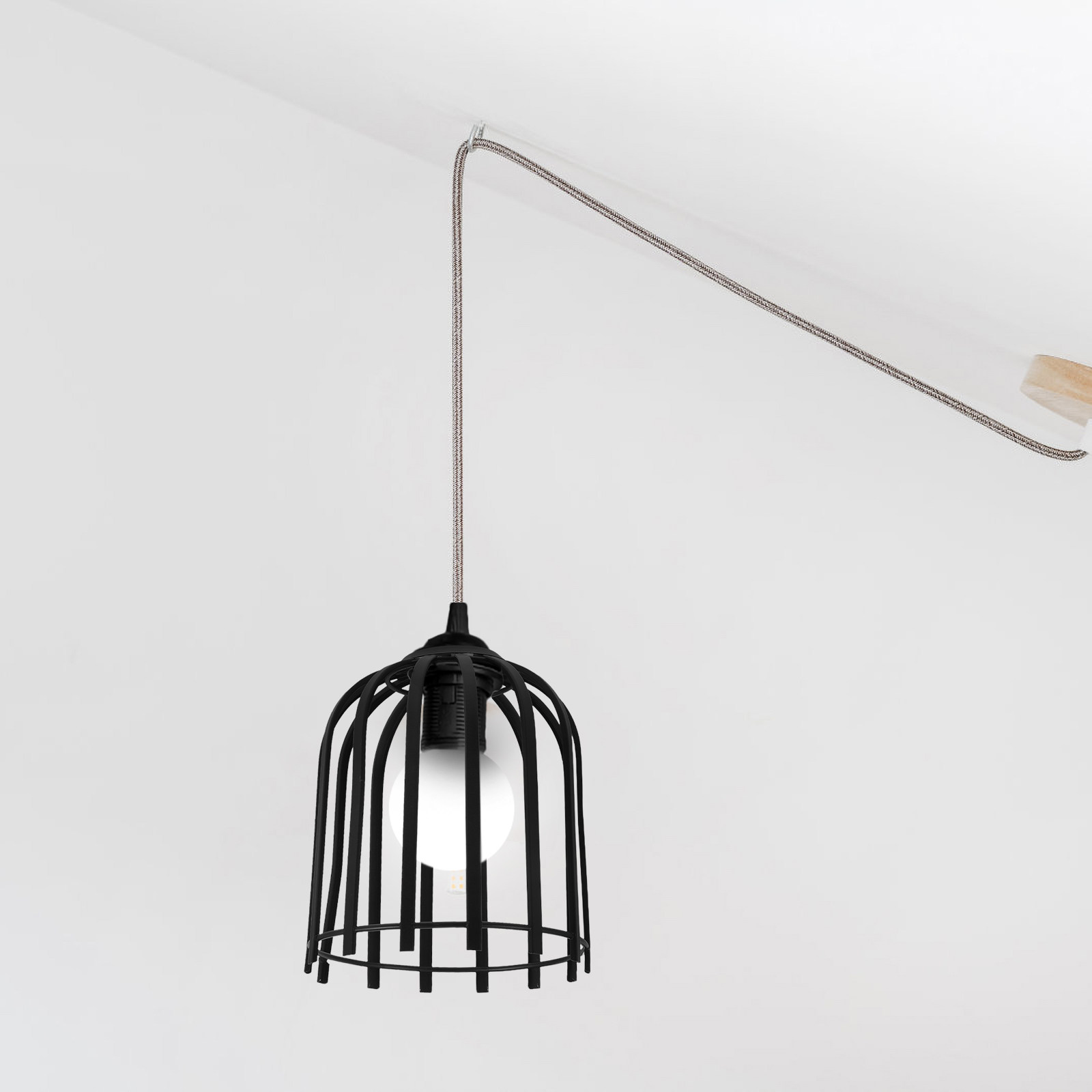 1Pcs Iron Wire Pendant Light S - Geometric Lamp Shade recension och pris