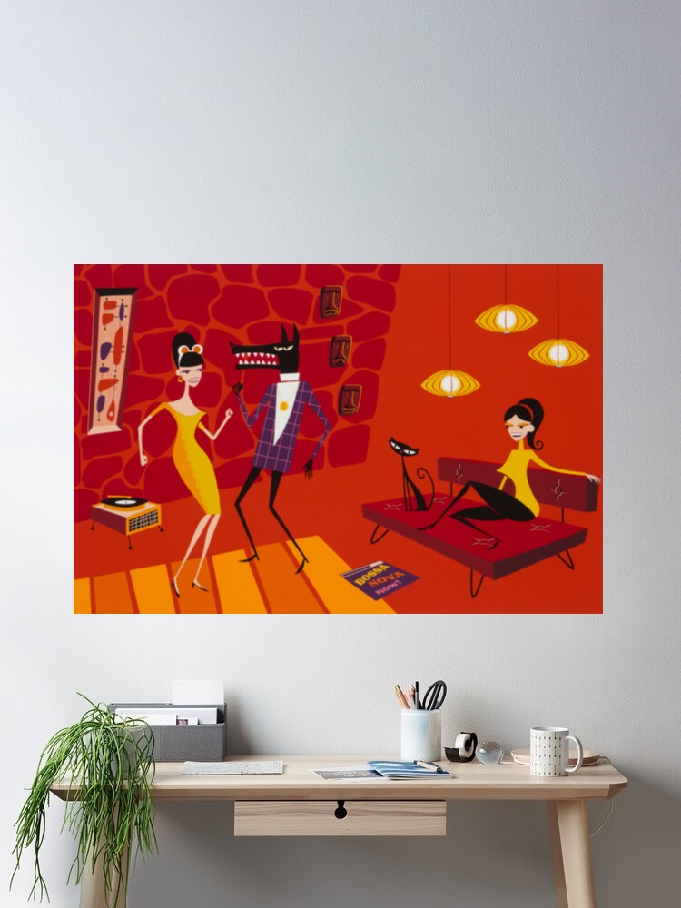 Josh Agle Bossa Nova Now Photo - Nova Decor & Lighting Vase recension och pris