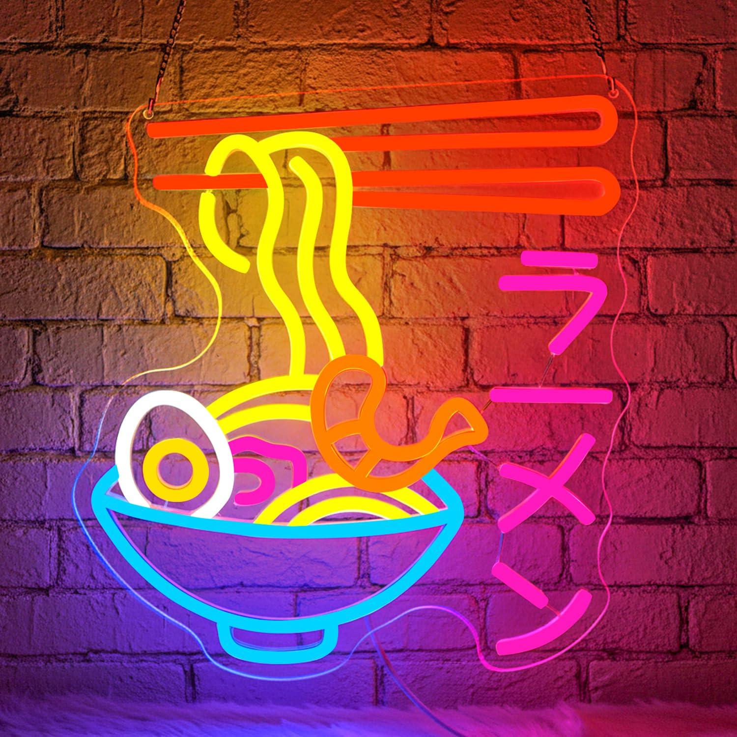 Ramen Neon Sign Japanese Noodl - Restaurant Lighting Decoration recension och pris