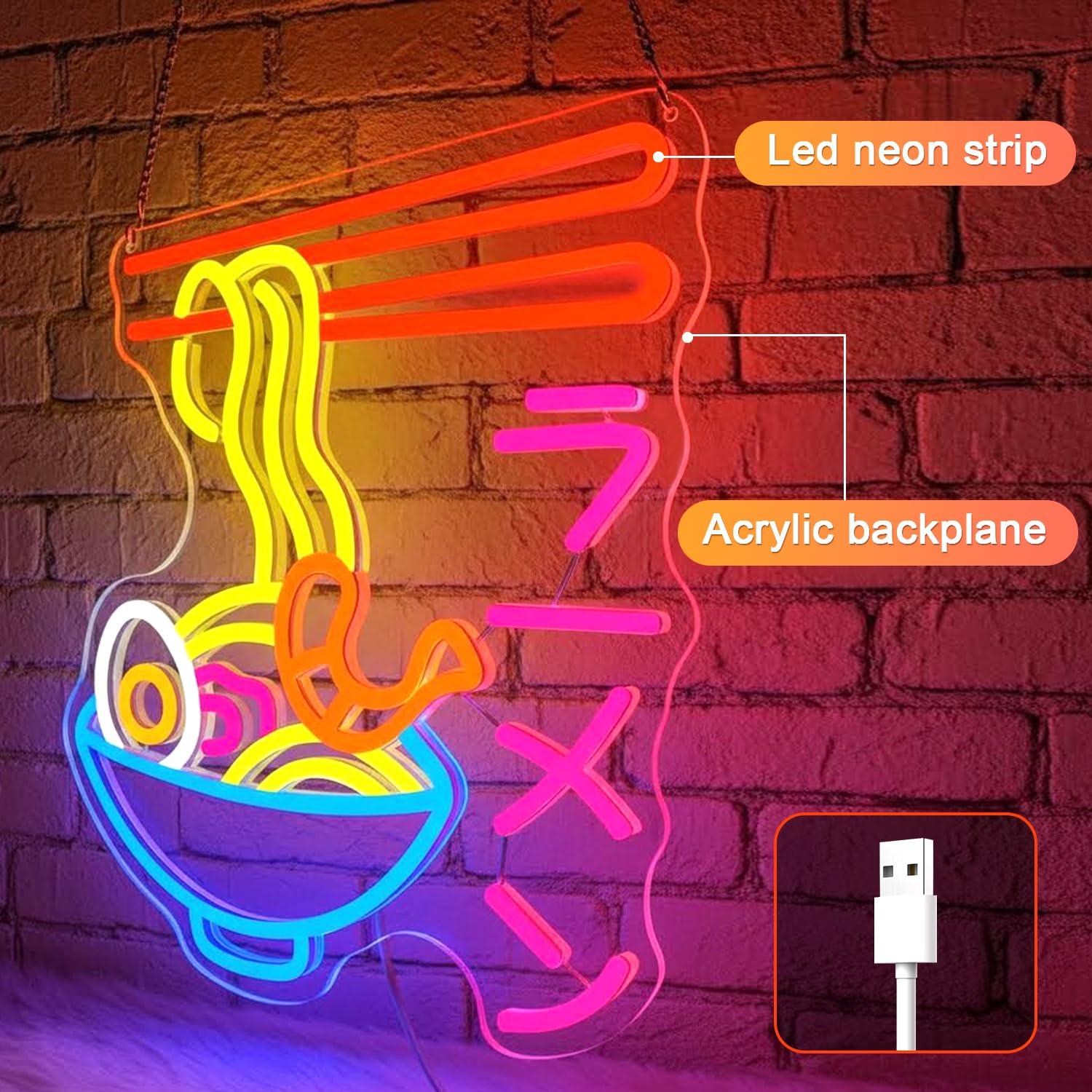Ramen Neon Sign Japanese Noodl - Restaurant Lighting Decoration recension och pris