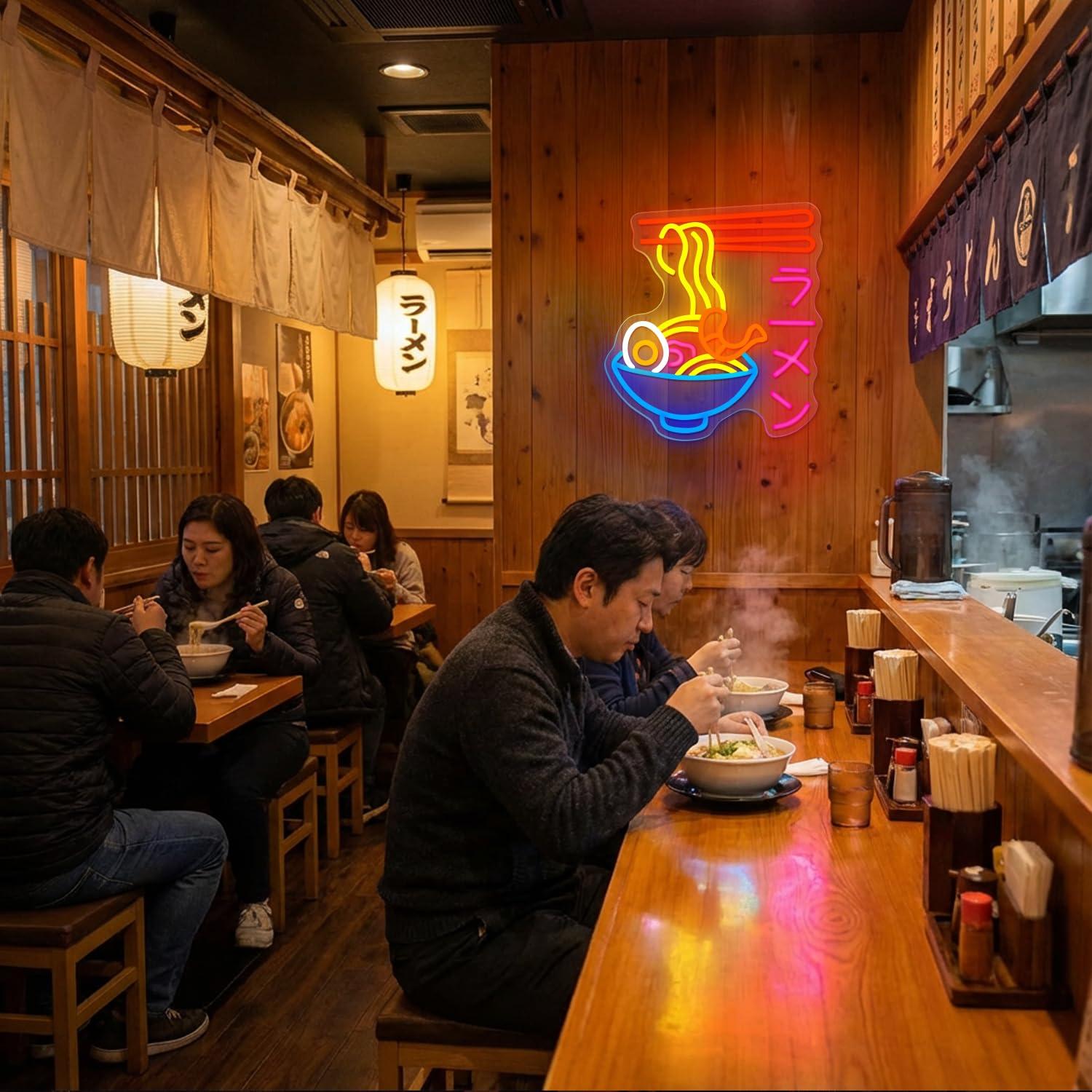 Ramen Neon Sign Japanese Noodl - Restaurant Lighting Decoration recension och pris