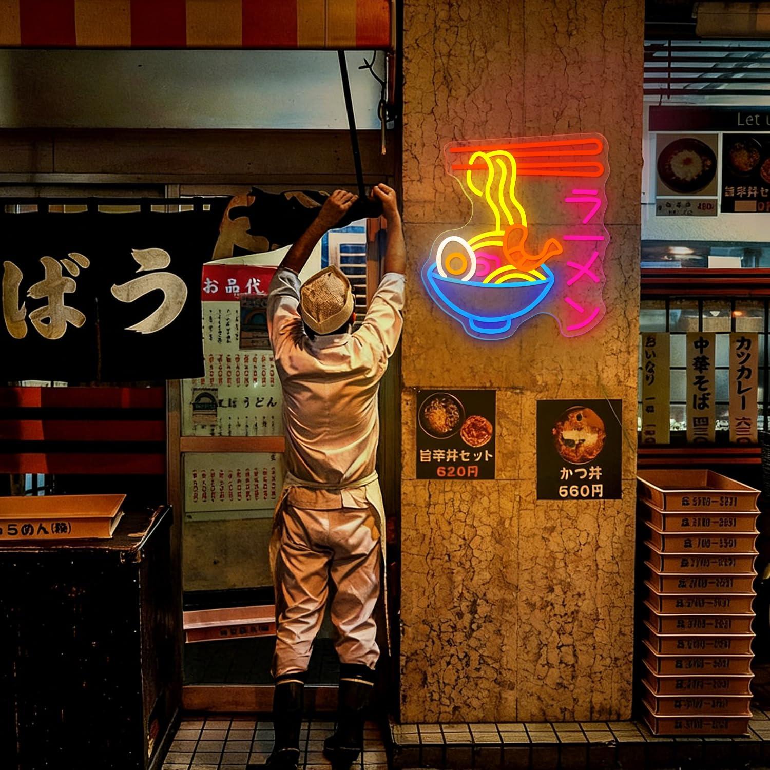 Ramen Neon Sign Japanese Noodl - Restaurant Lighting Decoration recension och pris