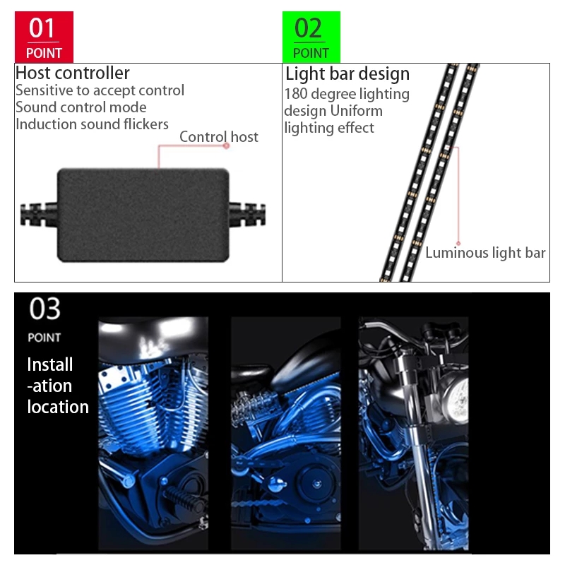 LED Motorcycle Decorative Ambi - Lighting Bolt Decor recension och pris