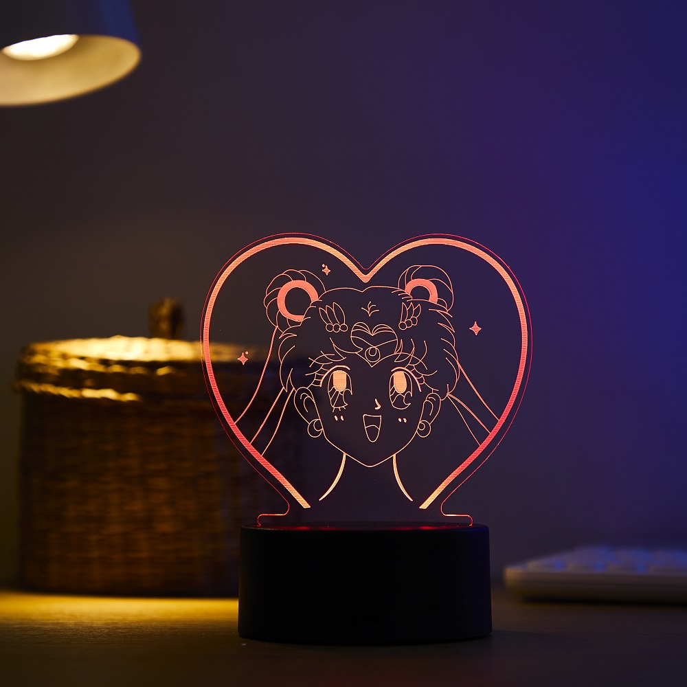 Cartoon character Tsukino Usag - Led Moon Lamp recension och pris
