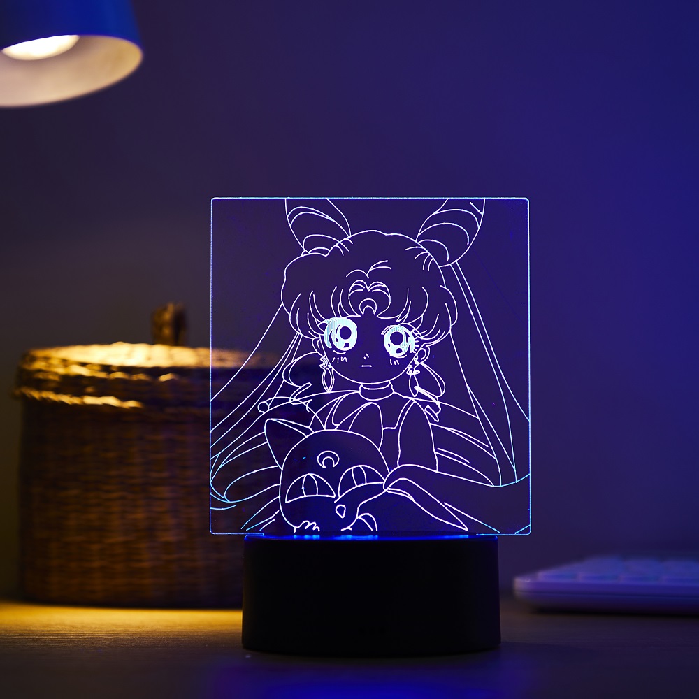 Cartoon character Tsukino Usag - Led Moon Lamp recension och pris