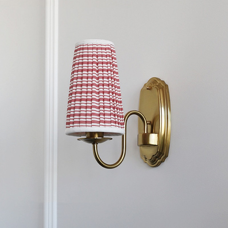 Retro Fabric Wall Lamp Bronze  - Elements Lighting Decor recension och pris